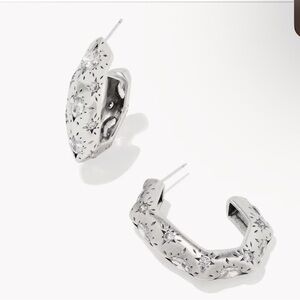 Kendra Scott Silver Textured Earrings
